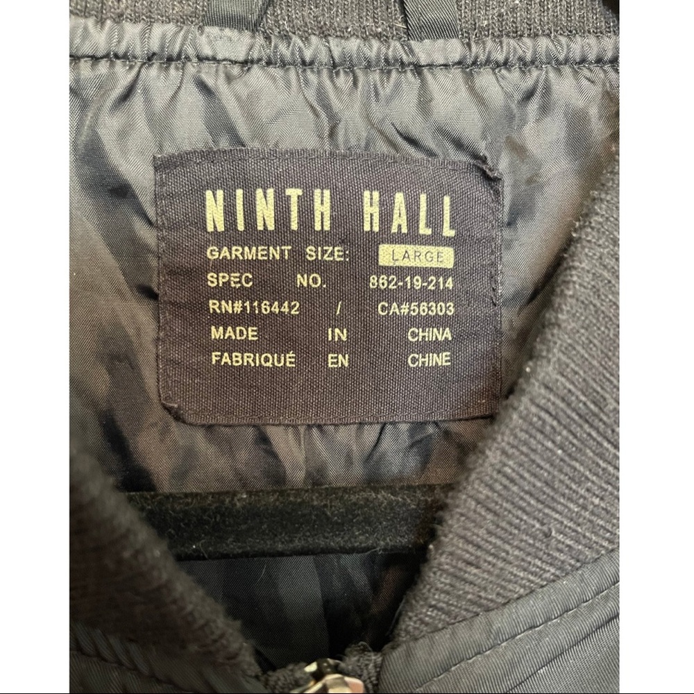 Ninth Hall Men’s Bomber Jacket Black Size Large - Picture 4 of 5